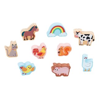 Lelin® Wooden Shape Sorting Farm